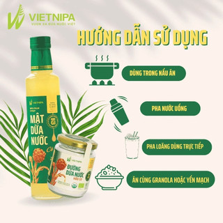 Mật dừa nước cô đặc hữu cơ VIETNIPA dùng thay thế mật ong, mật mía, đường ăn kiêng