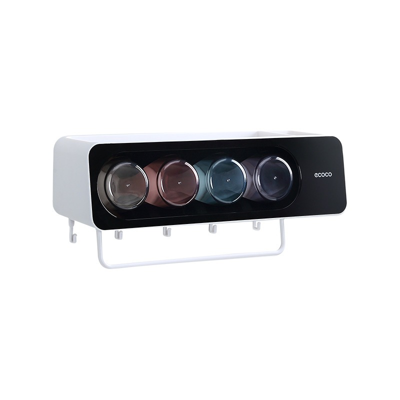 Bộ Giá Đựng Bàn Chải Đánh Răng & Cốc Súc Miệng Treo Tường Không Cần Khoan ECOCO 2113