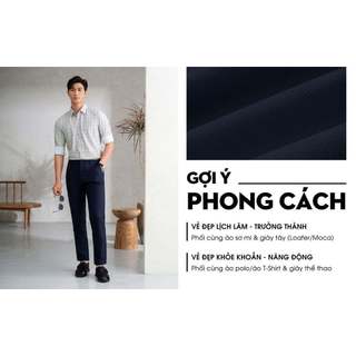 [T7_ĐỒNG GIÁ 429K] Quần Kaki Nam 9QKKT001 Biluxury Form Slimfit Ống Suông Chống Nhăn Co Giãn Bền Màu Giữ Phom Dáng