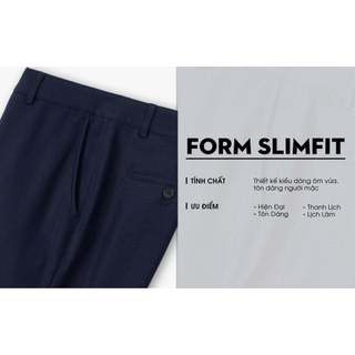 [T7_ĐỒNG GIÁ 429K] Quần Kaki Nam 9QKKT001 Biluxury Form Slimfit Ống Suông Chống Nhăn Co Giãn Bền Màu Giữ Phom Dáng