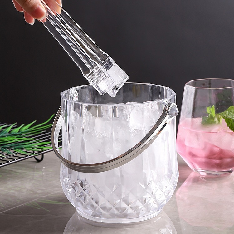 Xô đựng đá lạnh trong suốt có quai sách, Xô đá ướp lạnh cao cấp Hokori chính hãng VIỆT NHẬT (MÃ 5259)