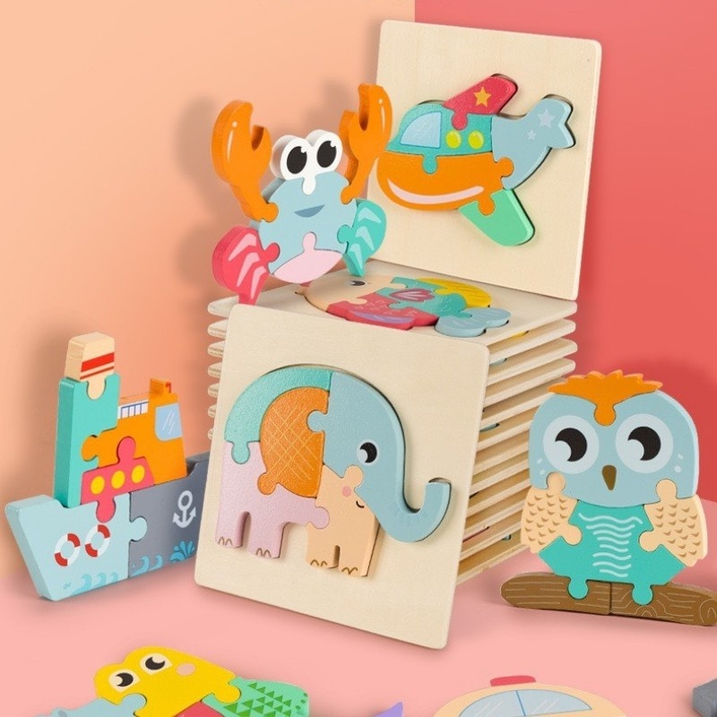 Tranh Ghép Hình Xếp Hình Đồ Chơi Ghép Hình Gỗ NỔI 3D Bằng Gỗ Tranh Ghép Hình 3D Tranh Ghép Gỗ -Đồ Chơi Cho Bé PUKAPI