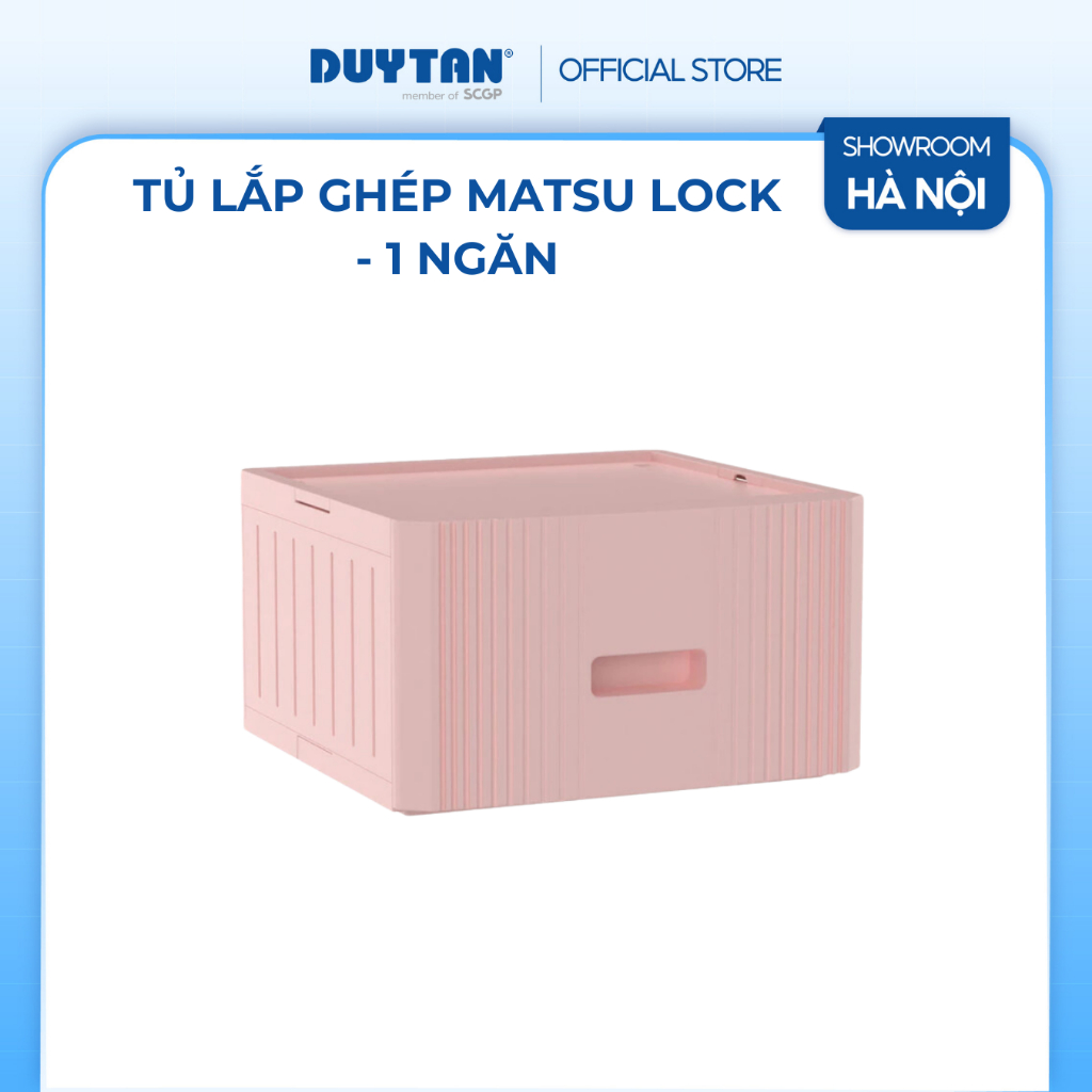 Tủ lắp ghép Matsu Lock 1 ngăn DUY TÂN, nhựa PP/ABS, hộc tủ tháo lắp linh hoạt, đa năng