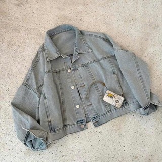 Áo Denim Ngắn Croptop 247store Áo Khoác Jeans Nữ Dáng Lửng