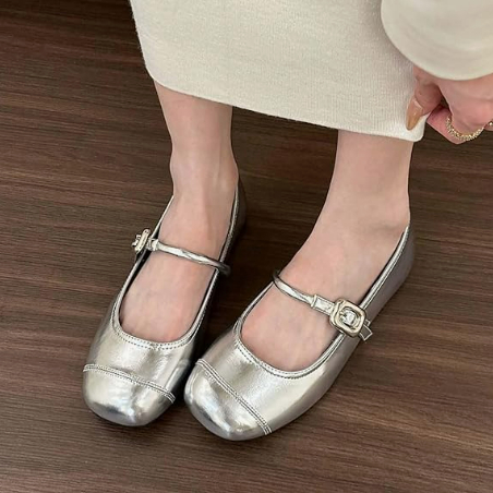 Giày Mary Jane Búp Bê Nữ, Giày Nữ Bệt Phối Quai Ngang, Khuy Cài Chất Lượng Dễ Phối Đồ Phù Hợp Với Mọi Lứa Tuối  || N03