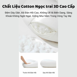 Gối Chống Trào Ngược Cao Cấp, Đệm Chống Trào Ngược Chất Liệu Cotton, Giảm Thiểu Tình Trạng Nôn Trớ