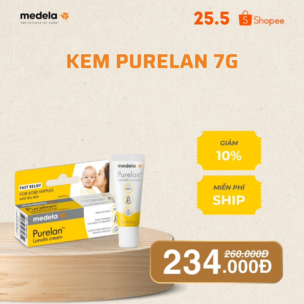 Ảnh Kem Purelan™ Medela 7g - Kem bôi nứt cổ gà, khô da.. 1