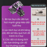 Máy Hút Bụi Giường Nệm Diệt Khuẩn UV Cầm Tay Không Dây – Lực Hút Mạnh 13000PA, Hút Tóc & Bụi Mịn, Thông Minh Thế Hệ Mới — ảnh 6
