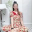 Đồ bộ lụa mango cổ sen đính bông chích ly tay ngắn quần dài phom từ 40 đến 70kg