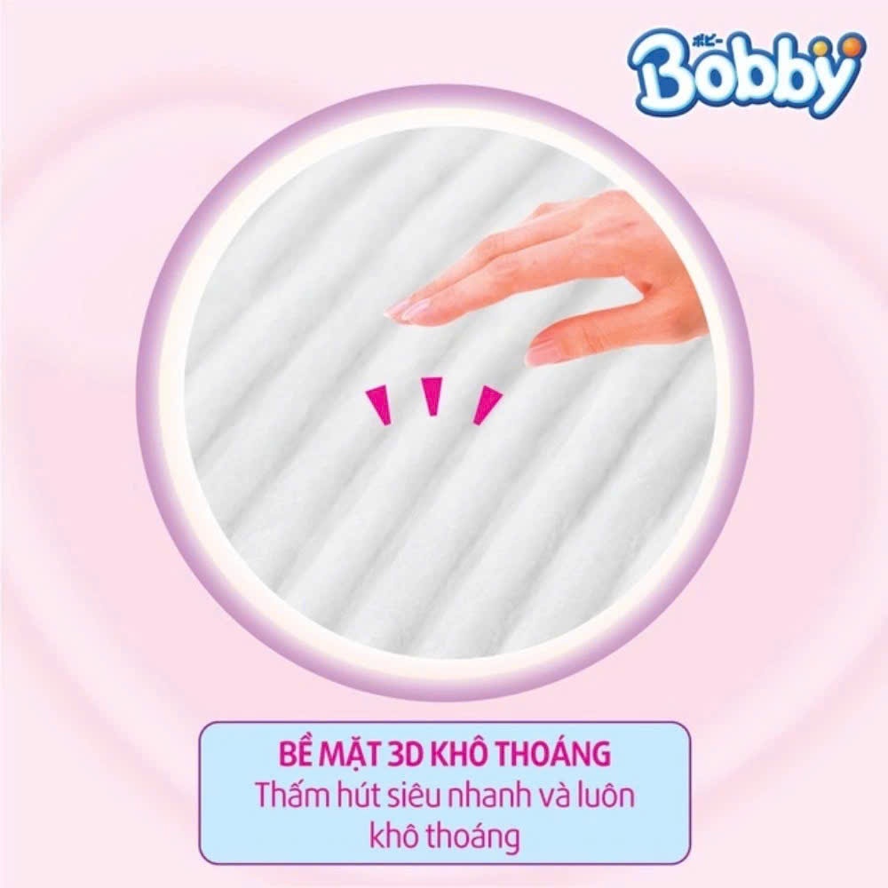 Hot: Chính hãng Tã dán Bobby S80/M76/L68/XL62/XXL56 Gạo Non mới- Lõi nén cotton-soft 3mm