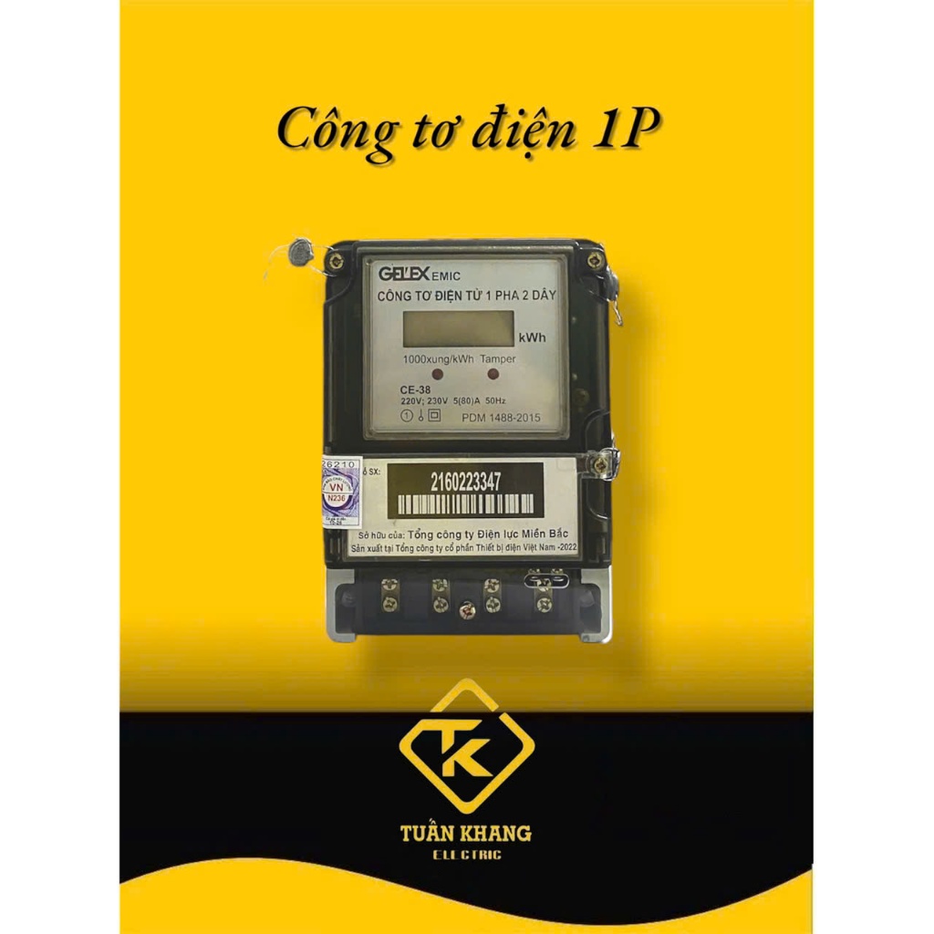 Công Tơ Điện 1 Pha 5(80)A CE-38 EMIC Kiểm Định – Dễ Lắp Đặt | Shopee ...