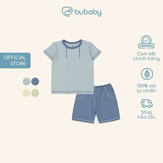 Bộ ngắn tay cài vai Bambus - BU Baby - BBB130110 | Quần áo chính hãng Bubaby