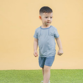Bộ ngắn tay cài vai Bambus - BU Baby - BBB130110 | Quần áo chính hãng Bubaby
