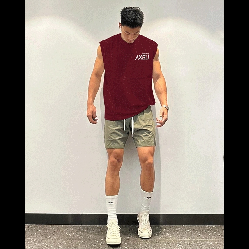 Áo Tank Top Nam Nữ RedLabel In Họa Tiết AXGU, Áo Ba Lỗ Sát Nách Nam Nữ Cotton Cá Tính TT48