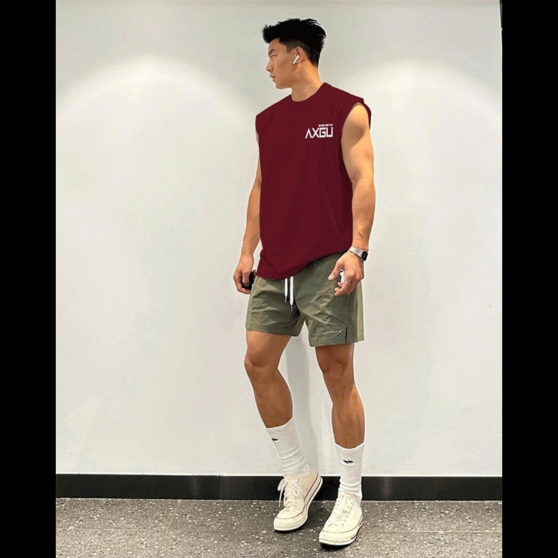 Áo Tank Top Nam Nữ RedLabel In Họa Tiết AXGU, Áo Ba Lỗ Sát Nách Nam Nữ Cotton Cá Tính TT48