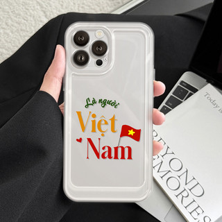 Ốp lưng iphone trong suốt siêu dày cạnh vuông Là người Việt Nam 6/7/8/plus/x/xr/xs/11/12/13/14/15/16/pro max - sd2042