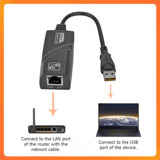 Bộ Chuyển Đổi USB 3.0 Sang LAN RJ45 100Mbps/1000Mbps – USB Ethernet Network Cho Laptop, Macbook, PC Khắc Phục Laptop