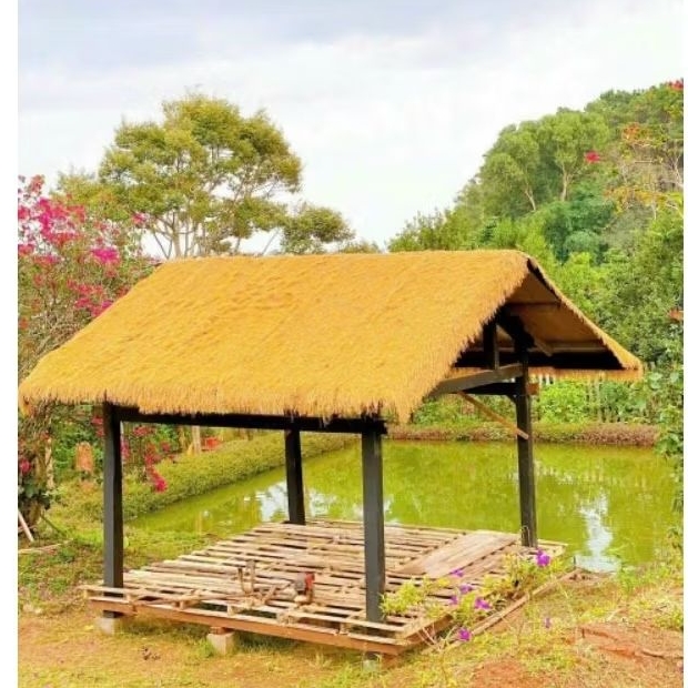 Rơm nhân tạo, combo 5m (1m x 5m)- trải mái, lợp chồi, lều trại, trang trí nhà vườn, resort