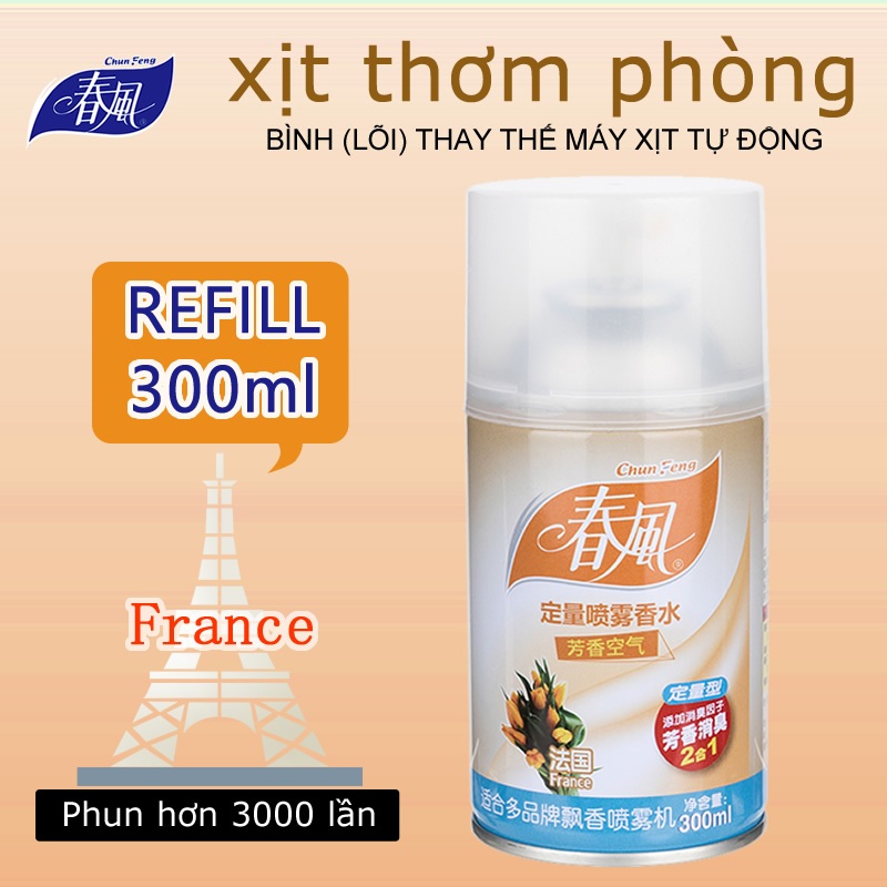 Máy Tiêu Chuẩn - 8 Hương Máy Xịthơm Phòng Tự Động Hương Thơm Dịu Nhẹ Bình Refill (Lõi Thay Thế Máy Xịt Phòng)