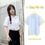 Áo sơ mi trắng from vừa dễ mặc Yến Tee ,đồng phục đi học chất mát , không lộ #020