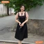 Đầm thiết kế BEMINE cổ sen giả yếm dáng chữ A phù hợp đi làm, đi chơi-MT10157