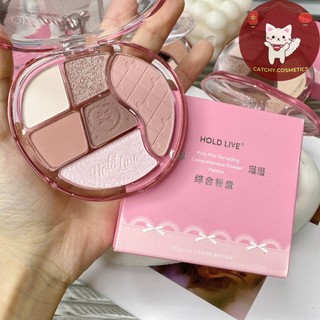 [HOLD LIVE] Bảng Phấn Mắt Hold Live 6 Ô Quả Đào Vỏ Hồng Nơ, Comprehensive Palette, 14.8g (HL771)