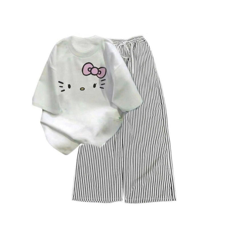 Sét Bộ Đồ Quần Ống Rộng đũi xốp + Mix Kèm Áo Phông Form Rộng Tay Lỡ-Quần áo 94