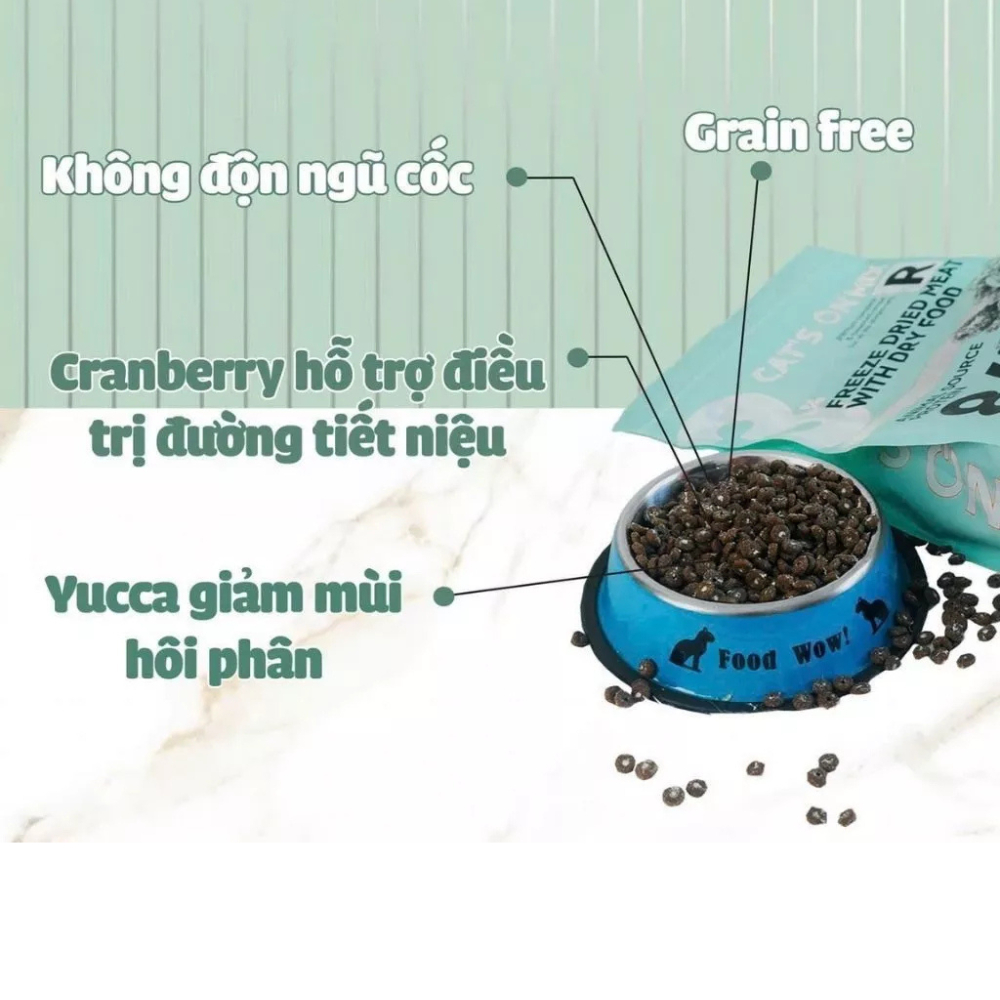 Hạt Cho Mèo Cats On Mix T và Mix R gói 350g Từ Hàn Quốc Không Ngũ Cốc Mix Ruốc Cho Mọi Lứa Tuổi