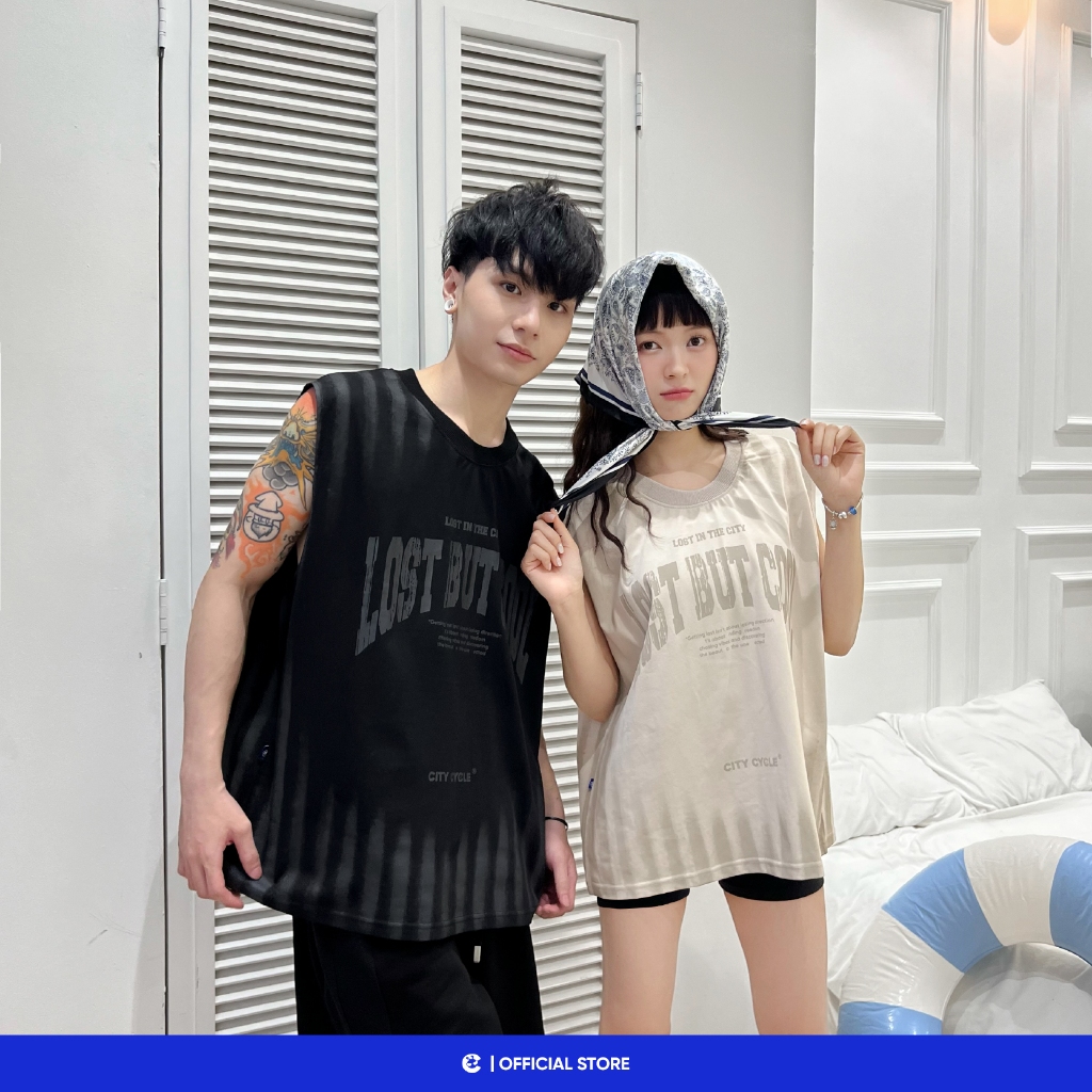 Áo ba lỗ tanktop sát nách nam nữ mùa hè form rộng Local Brand Chính Hãng City Cycle Áo Lost But Cool