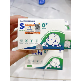 Gạc Rơ Lưỡi SACHI Dịch Chiết Lá Hẹ Dùng Vệ Sinh Răng Miệng An Toàn Cho Bé Từ 0 Tháng Tuổi