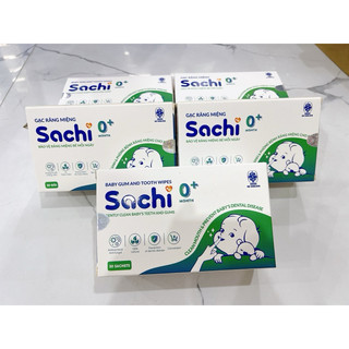 Gạc Rơ Lưỡi SACHI Dịch Chiết Lá Hẹ Dùng Vệ Sinh Răng Miệng An Toàn Cho Bé Từ 0 Tháng Tuổi