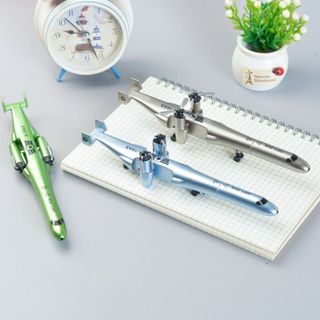 Bút Bi Gel Hình Tiêm Kích J-20, Máy Bay Trực Thăng A-18AS Có Ruột Bút Thay Thế,Ngòi Bút 0.5/0,38mm Kèm Bánh Xe Di Chuyển