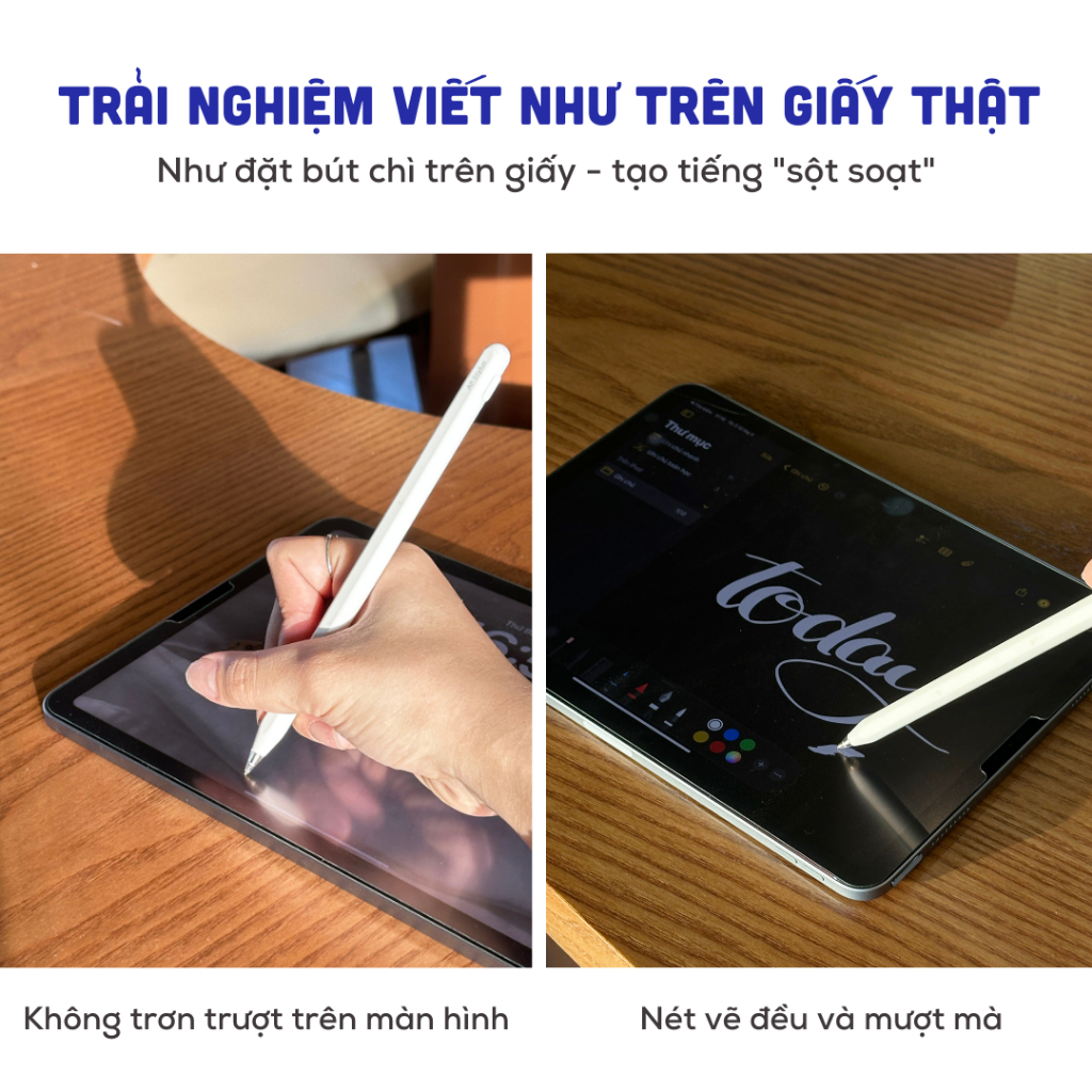 Kính Cường Lực Paperlike iPad Donie C04 | 2in1 Bảo Vệ & Viết Vẽ Như Giấy, Dùng Cho Gen/Air/Pro/Mini