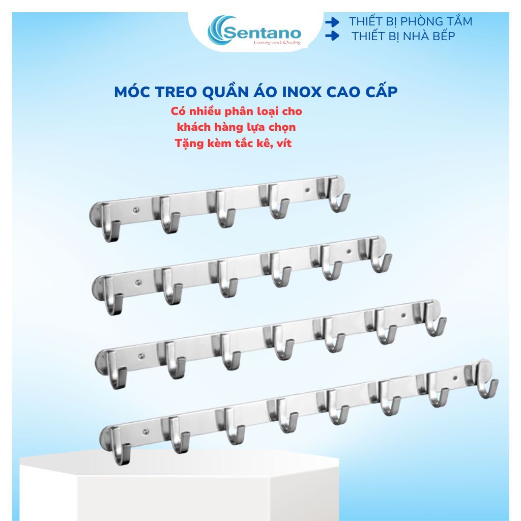 Móc Treo Quần Áo, Móc Dày Inox Cao Cấp Kiểu Móc Dẹt, SiZe Từ 5 Đến 8 ...