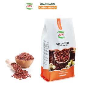 Bột Gạo Lức , Bột Gạo Hạt Sen Mè Đen Tách Béo Nguyên Chất Huyết Rồng X3 Plus Bầu Organic - (MS) 500g