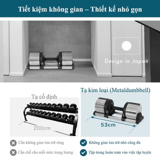 Tạ Tay Điều Chỉnh LYSIN 40kg (bộ 80kg) –Tăng Giảm 1kg, Mạ Crom Chống Gỉ, Tay Cầm Cao Su Bảo Vệ Tay, Bền Bỉ Chuẩn Nhật