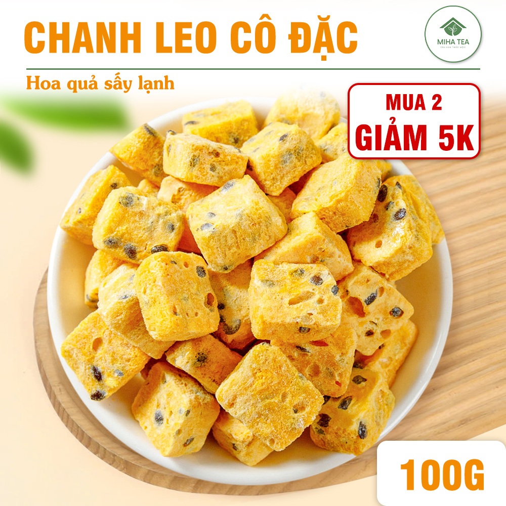 Viên chanh leo sấy thăng hoa 100g, chanh dây cô đặc, pha trà, làm bánh, giúp giải khát, thanh nhiệt