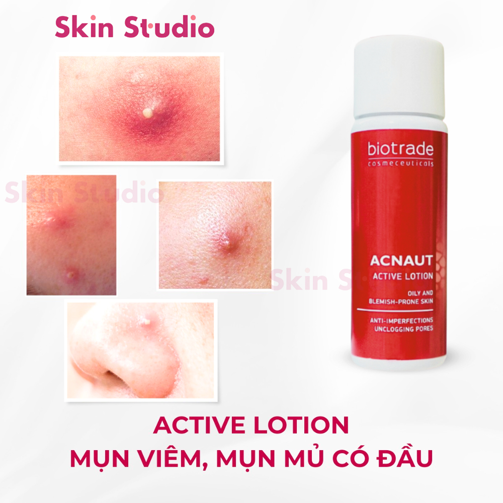 Combo Kem Chấm Mụn Biotrade Acnaut Cream + Lotion cho da mụn viêm giảm mụn ngừa thâm - Skin Studio