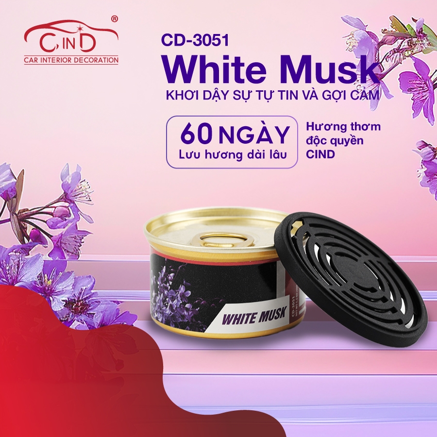 Sáp Thơm Ô Tô CIND CD-3051 White Musk 40g -