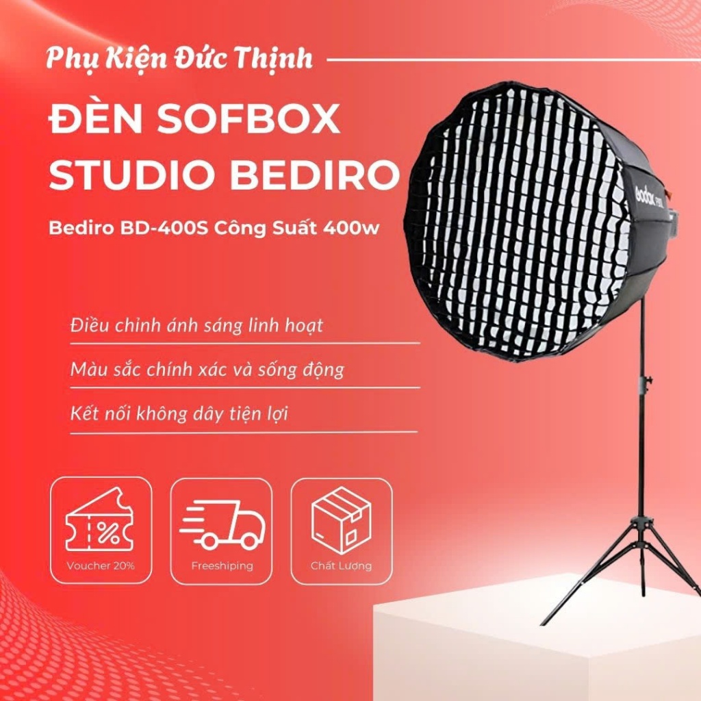 (GIAO HỎA TỐC) Đèn sofbox tổ ong hỗ trợ ánh sáng kinh doanh, chụp hình ...