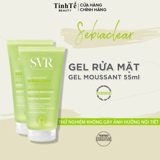 Combo 2 Sữa rửa mặt SVR dành cho da hỗn hợp, da dầu mụn SVR Sebiaclear Gel Moussant 55ml (mẫu mới)