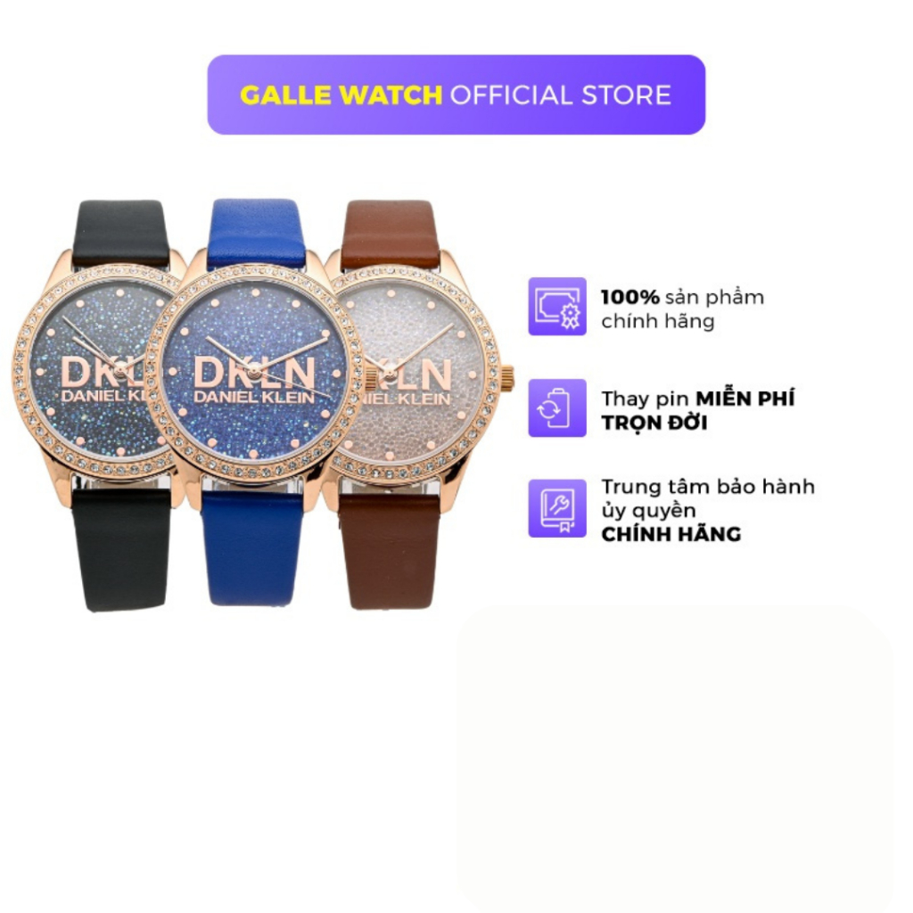 Đồng hồ nữ Daniel Klein Watch mặt nhỏ đính đá, kính