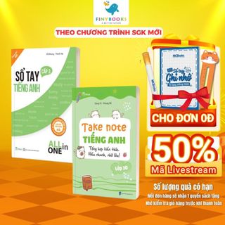 Sách - Combo Sổ Tay Tiếng Anh Cấp 3 – All In One, Take Note Tiếng Anh lớp 10 - TKBooks