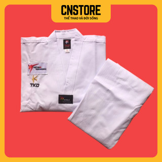 Võ Phục Taekwondo Vải Sọc Phong Trào Loại Tốt