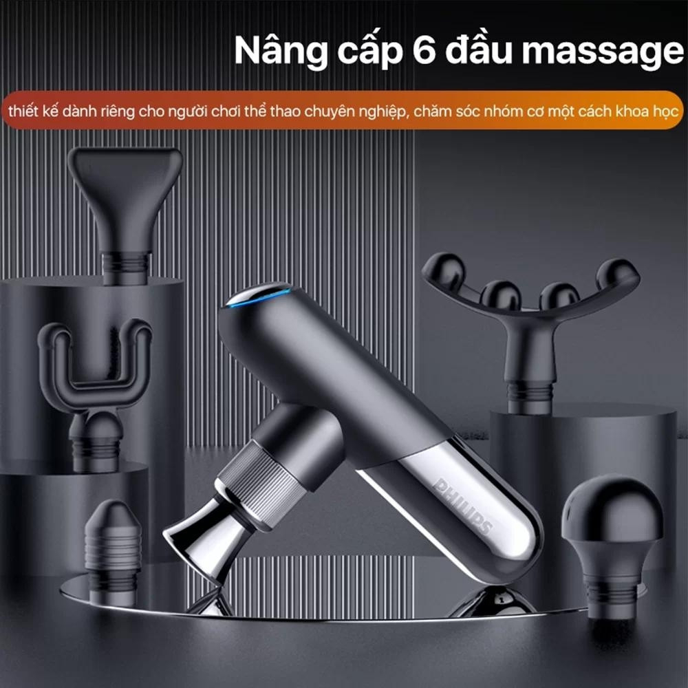 Máy massage mini - Philips PPM7501 - 6 đầu massage chuyên dụng - Bảo hành chính hãng 24 tháng