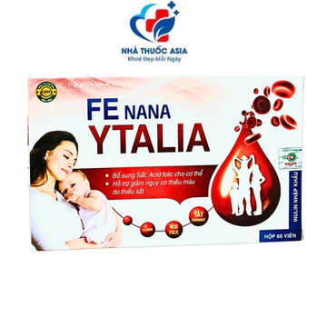 Viên uống bổ máu FE NANA YTALIA Hỗ trợ quá trình tạo máu, giảm nguy cơ thiếu máu do thiếu sắt.- Hộp 60 viên