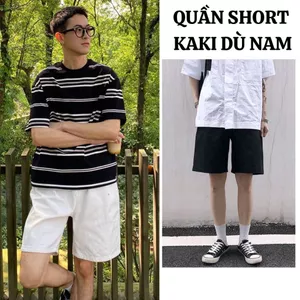 Quần Short Kaki Nam FABUMAN Vải kaki dù Mặc ở nhà Form Đùi Cộc SOOC Cạp Chun Trẻ Trung Năng Động