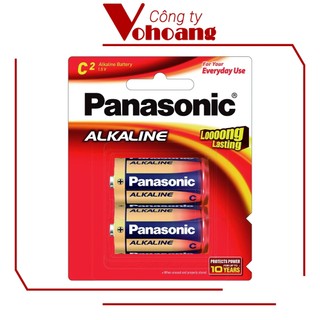 Vỉ 2 Pin Panasonic Alkaline C LR14T/2B (Gold)