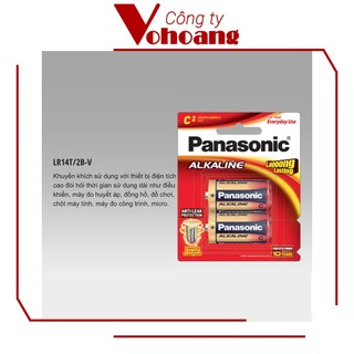Vỉ 2 Pin Panasonic Alkaline C LR14T/2B (Gold)