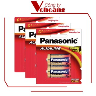 Vỉ 2 Pin Panasonic Alkaline C LR14T/2B (Gold)